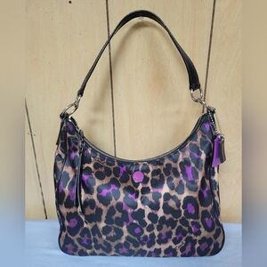 Coach Ocelot Leopard Print Shoulder Bag